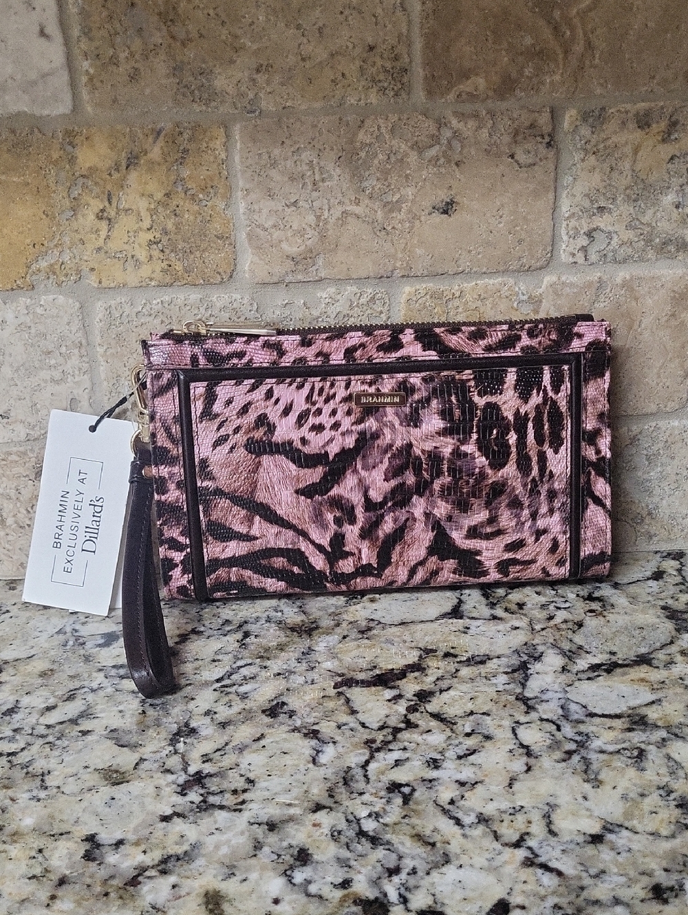 1-DAY SALE! Brahmin Daisy Blush Winslet Wristlet Clutch